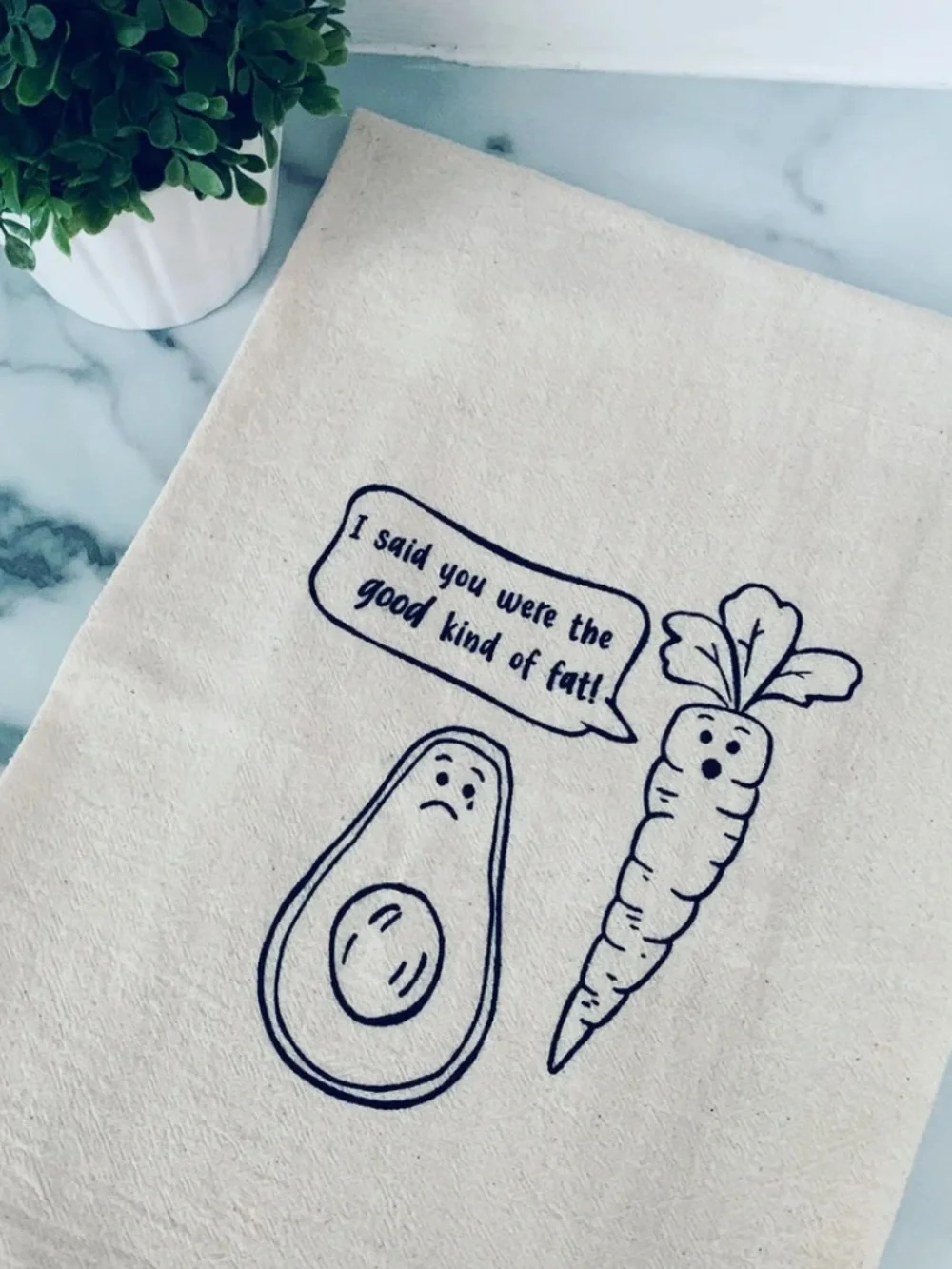 Avocado, the Good Kind of Fat Tea Towel